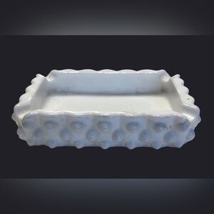 Vintage Fenton Hobnail Milk glass Ashtray pre owned